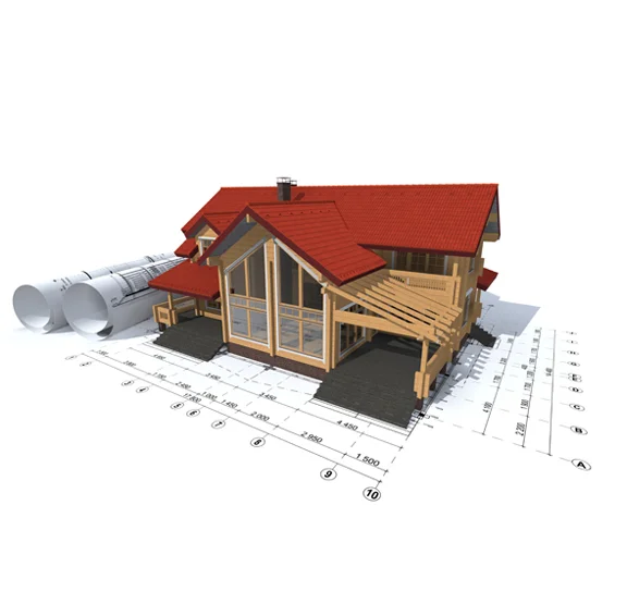 Architectural design plans on tablet and paper