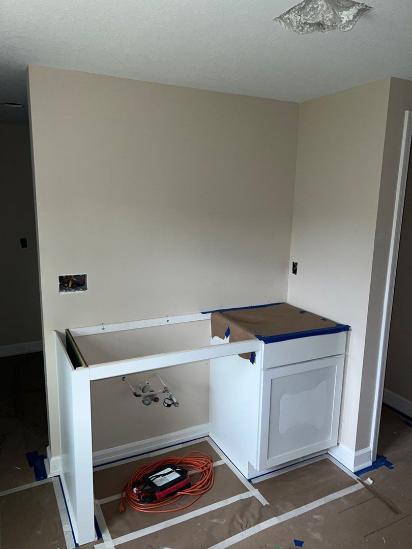 Bathroom remodel interior